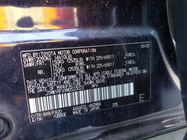 2021 TOYOTA RAV4 XLE - JTMW1RFVXMD523023