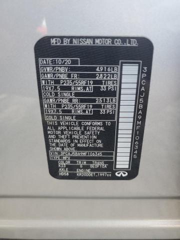2021 INFINITI QX50 LUXE 3PCAJ5BA9MF106345