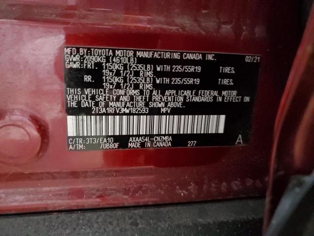 2021 TOYOTA RAV4 XLE P - 2T3A1RFV3MW182593