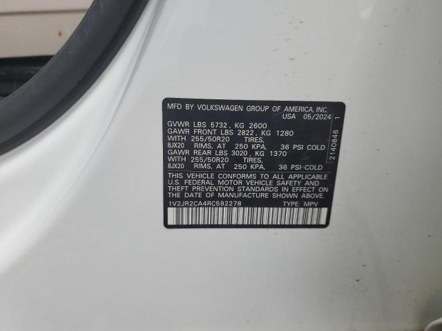 2024 VOLKSWAGEN ATLAS SE 1V2JR2CA4RC592278