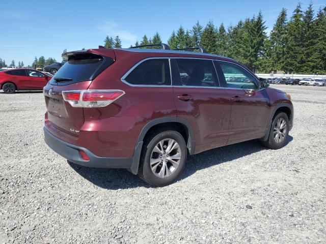 Vin: 5tdjkrfh6fs136638, lot: 58602915, toyota highlander xle 20153