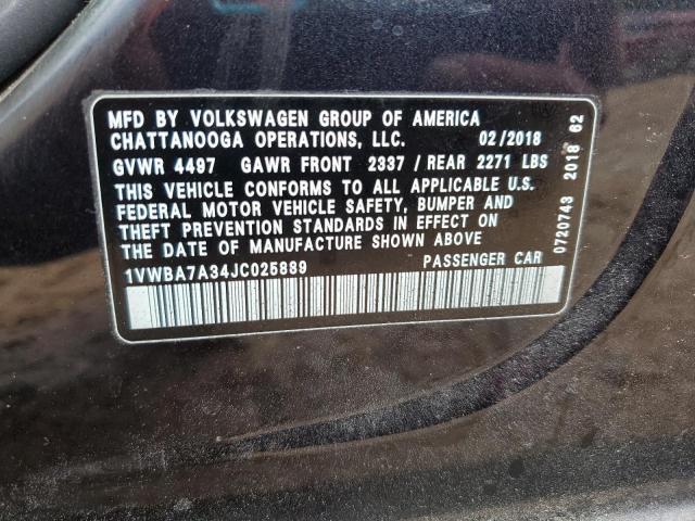 2018 VOLKSWAGEN PASSAT SE - 1VWBA7A34JC025889