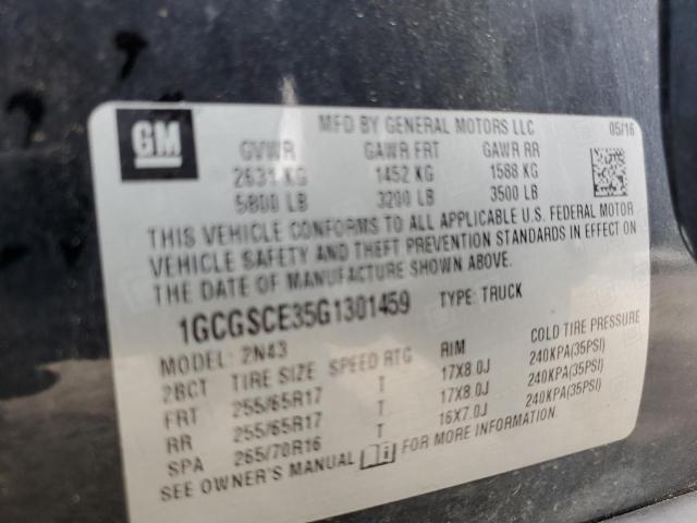 2016 CHEVROLET COLORADO L - 1GCGSCE35G1301459