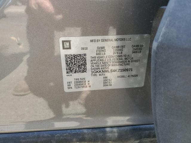 2019 GMC ACADIA SLT 1GKKNMLS4KZ150971