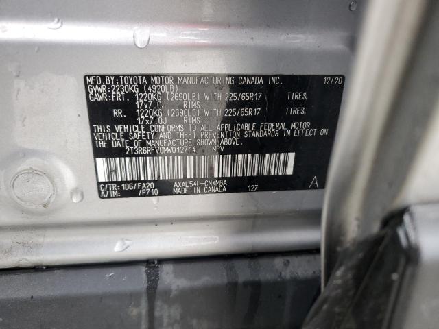 2021 TOYOTA RAV4 XLE - 2T3R6RFV0MW012714