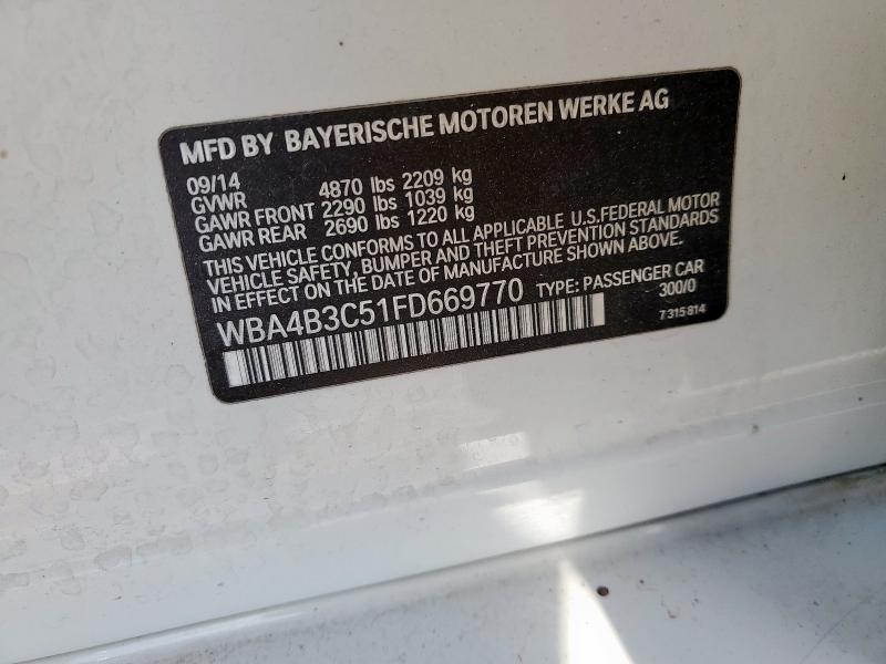 2015 BMW 435 XI GRA WBA4B3C51FD669770