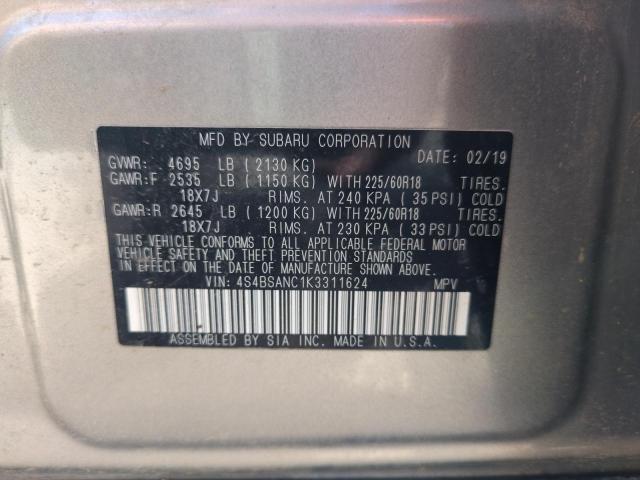2019 SUBARU OUTBACK 2. - 4S4BSANC1K3311624
