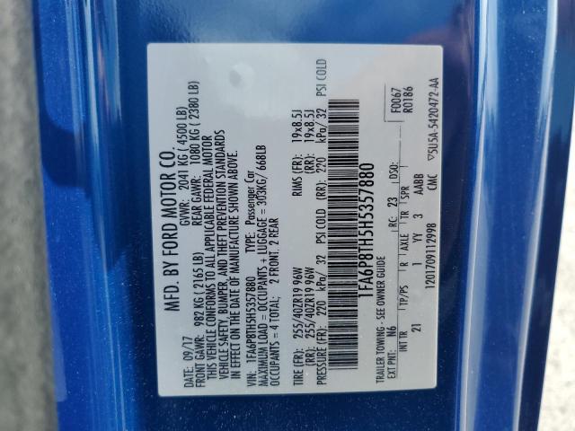 2017 FORD MUSTANG - 1FA6P8TH5H5357880