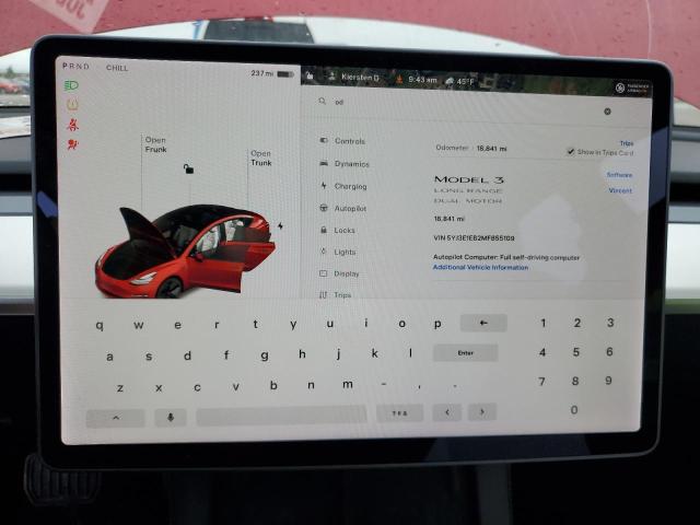 2021 TESLA MODEL 3 - 5YJ3E1EB2MF855109