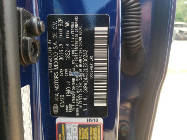 2020 KIA RIO LX 3KPA24AD2LE330242