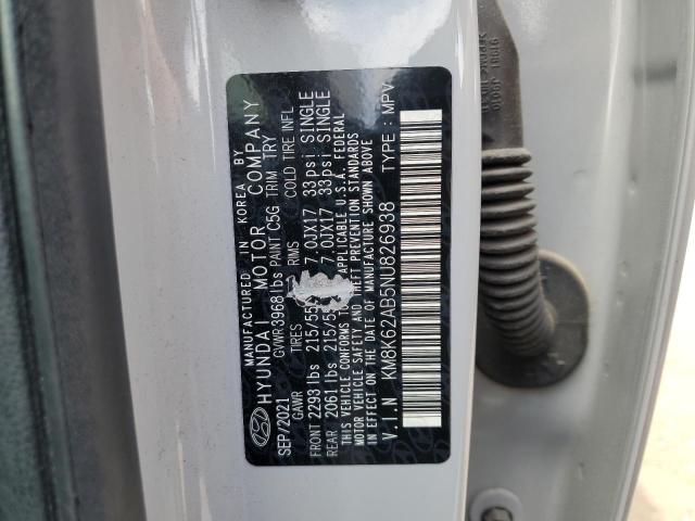 2022 HYUNDAI KONA SEL KM8K62AB5NU826938