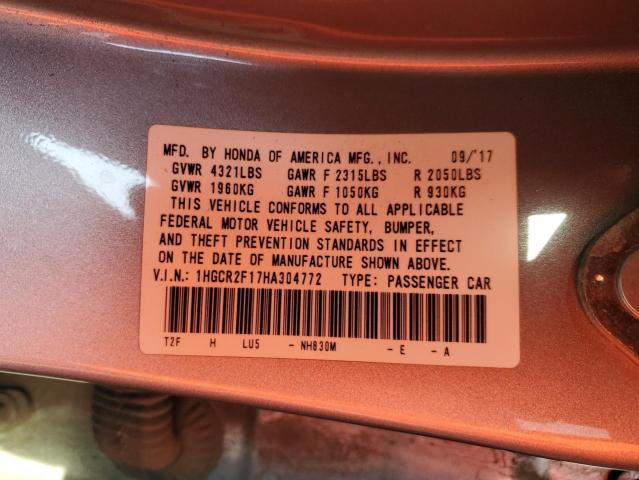 2017 HONDA ACCORD SPO - 1HGCR2F17HA304772