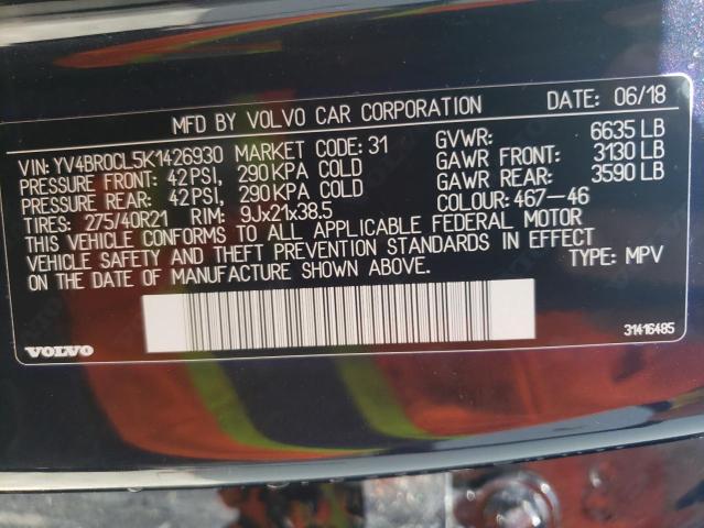 2019 VOLVO XC90 T8 IN - YV4BR0CL5K1426930