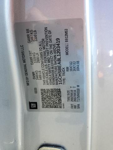 2020 CHEVROLET COLORADO 1GCHSBEA8L1203419