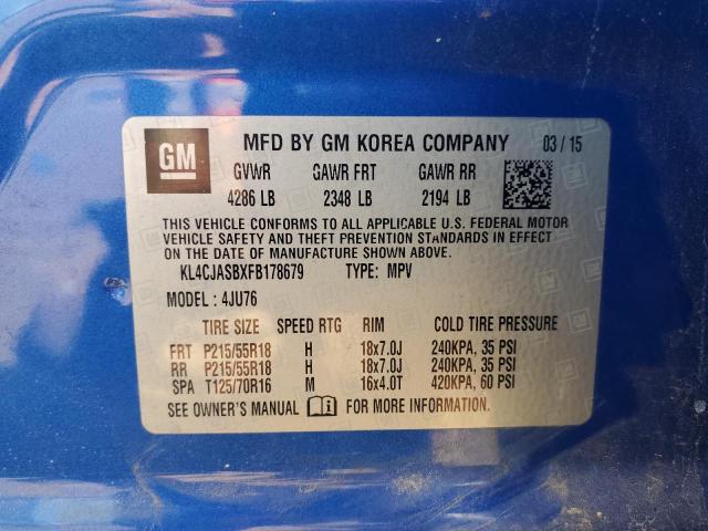 2015 BUICK ENCORE - KL4CJASBXFB178679