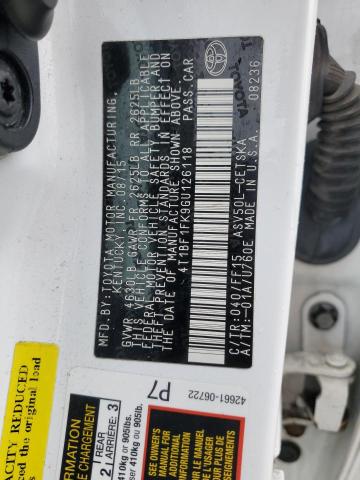 2016 TOYOTA CAMRY LE - 4T1BF1FK9GU126118
