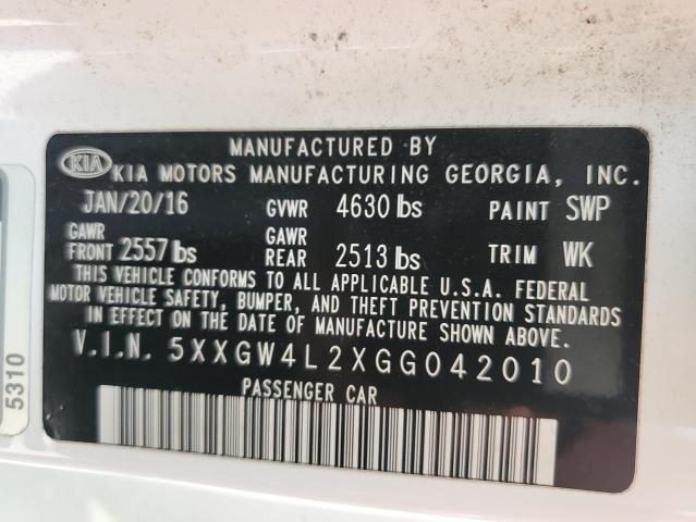 2016 KIA OPTIMA SX - 5XXGW4L2XGG042010