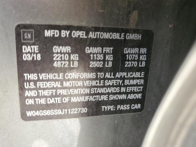 2018 BUICK REGAL GS W04GS6SS9J1122730