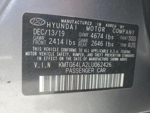 2020 GENESIS G70 KMTG64LA2LU062426