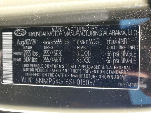 2025 HYUNDAI SANTA FE C 5NMP54G16SH018057