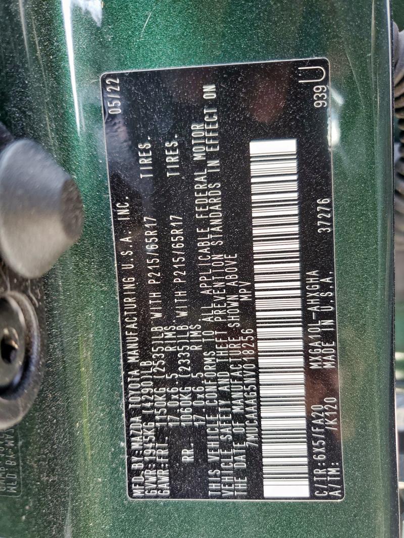 2022 TOYOTA COROLLA CR - 7MUCAAAG5NV018256