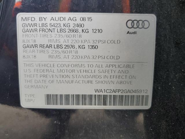 2016 AUDI Q5 PREMIUM - WA1C2AFP2GA045912