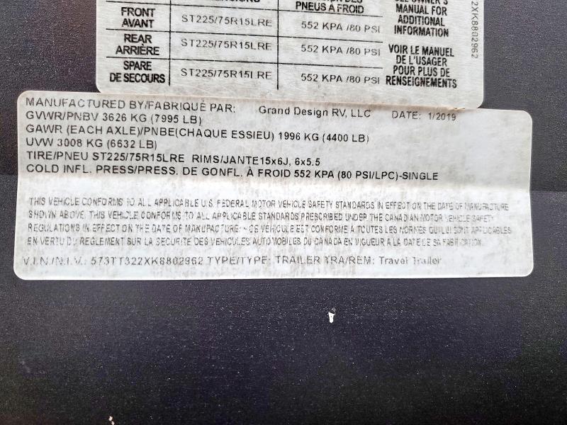 2019 GRANDESIGN TRANSCEND #3202375110