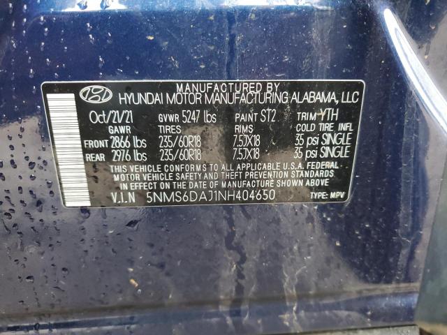 2022 HYUNDAI SANTA FE S - 5NMS6DAJ1NH404650