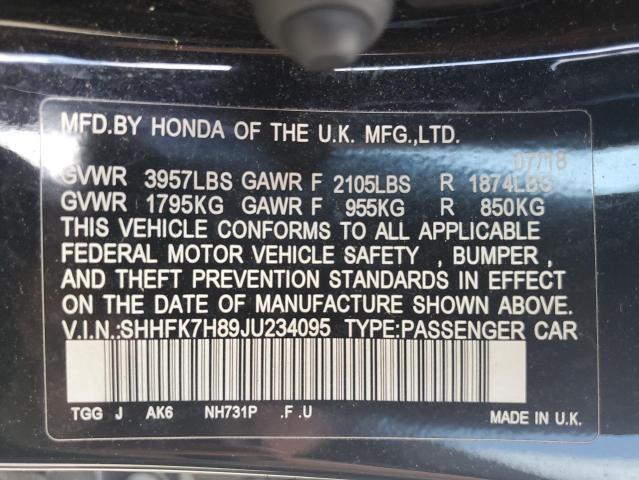 2018 HONDA CIVIC EXL SHHFK7H89JU234095