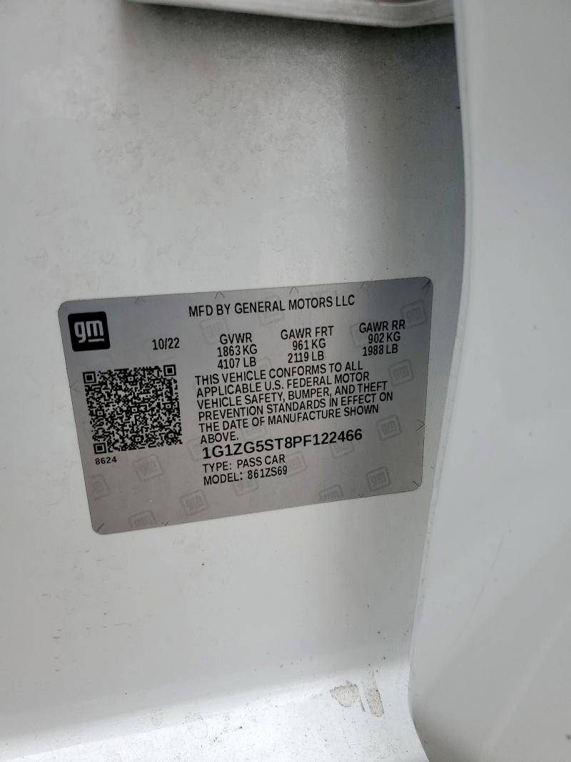 2023 CHEVROLET MALIBU RS - 1G1ZG5ST8PF122466