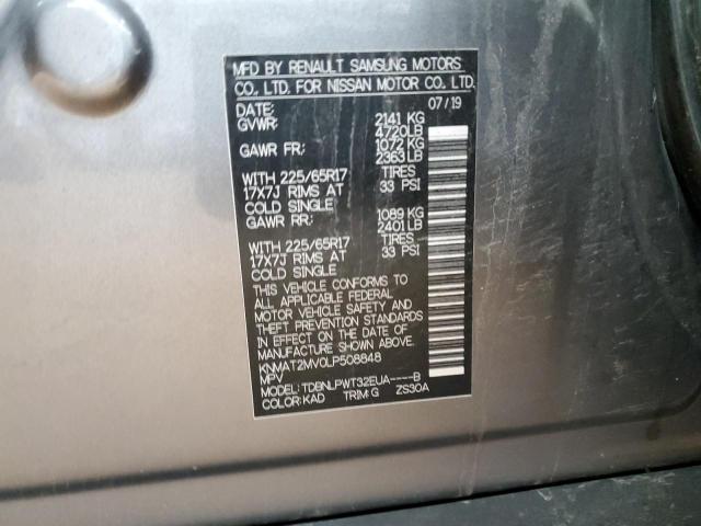 2020 NISSAN ROGUE S KNMAT2MV0LP508848