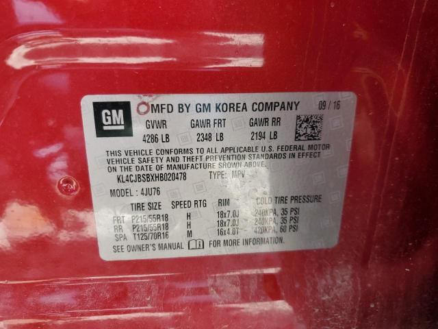 2017 BUICK ENCORE PRE - KL4CJBSBXHB020478