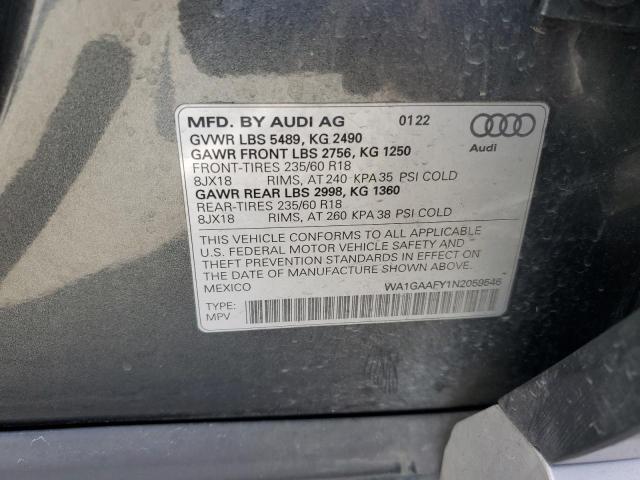 2022 AUDI Q5 PREMIUM - WA1GAAFY1N2059546