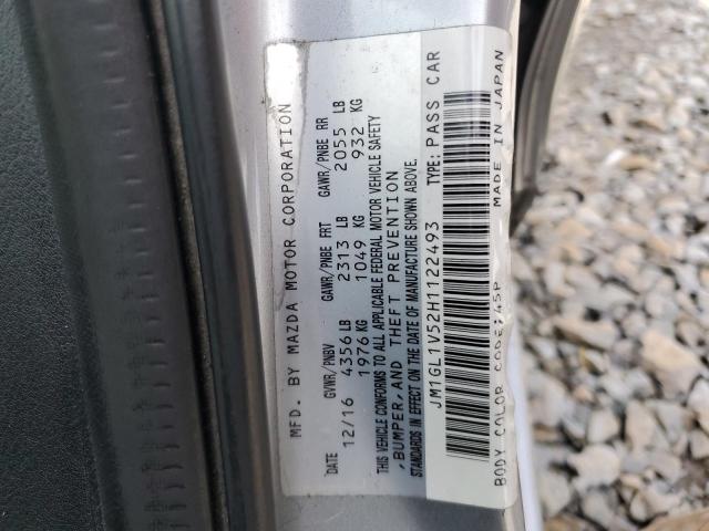 2017 MAZDA 6 TOURING JM1GL1V52H1122493