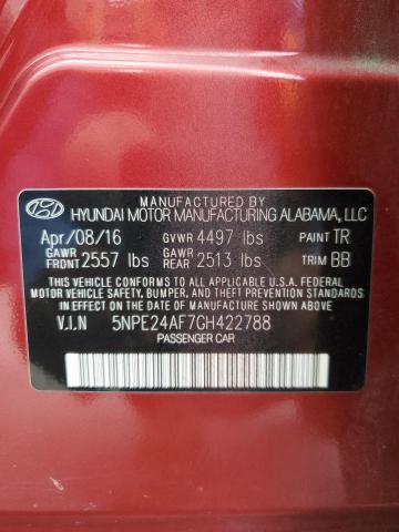 2016 HYUNDAI SONATA SE - 5NPE24AF7GH422788