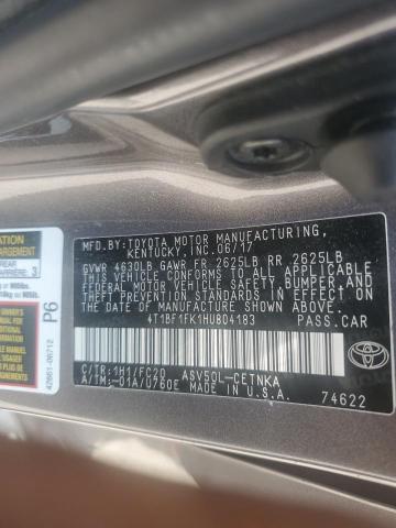 2017 TOYOTA CAMRY LE - 4T1BF1FK1HU804183