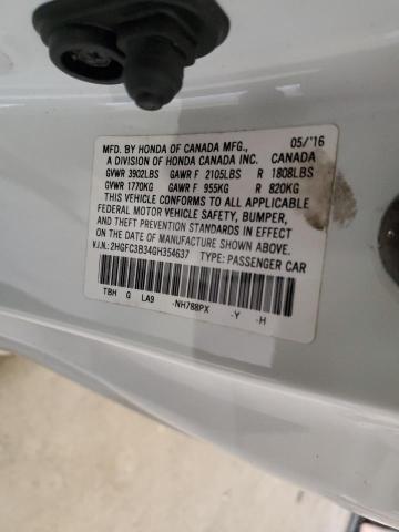2016 HONDA CIVIC EX - 2HGFC3B34GH354637