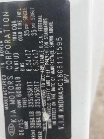 2016 KIA SEDONA L KNDMA5C18G6111595