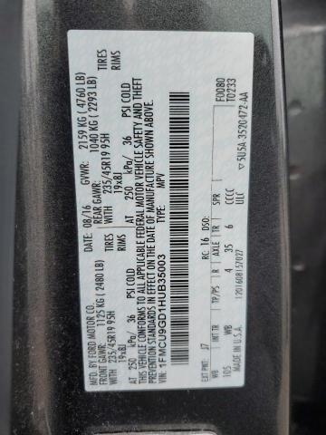2017 FORD ESCAPE SE - 1FMCU9GD1HUB35003