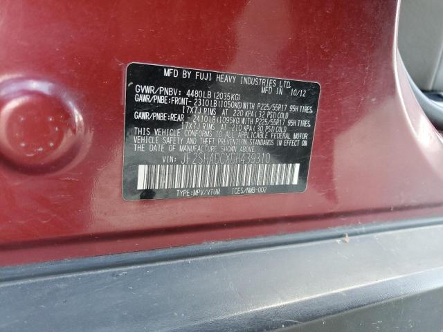 2013 SUBARU FORESTER 2 - JF2SHADCXDH439310