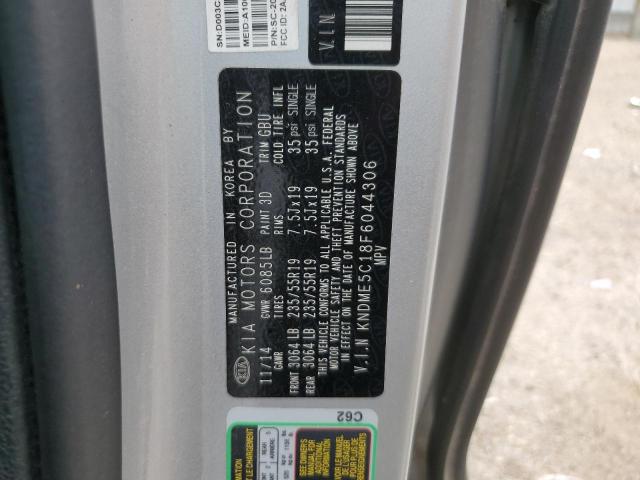 2015 KIA SEDONA SXL KNDME5C18F6044306