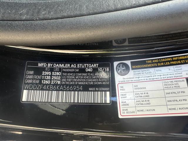 2019 MERCEDES-BENZ E 300 4MAT - WDDZF4KB6KA566954