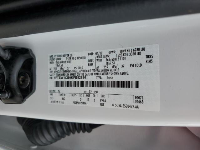 2019 FORD F150 SUPER - 1FTEW1CB0KFB82886