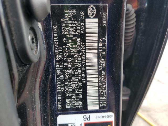 2016 TOYOTA CAMRY LE - 4T1BF1FK1GU254207