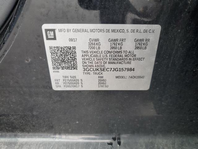 2018 CHEVROLET SILVERADO - 3GCUKSEC7JG157984