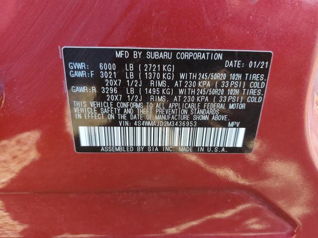 2021 SUBARU ASCENT LIM 4S4WMAJD2M3436953