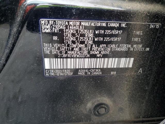 2015 TOYOTA RAV4 LE - 2T3BFREV9FW332734