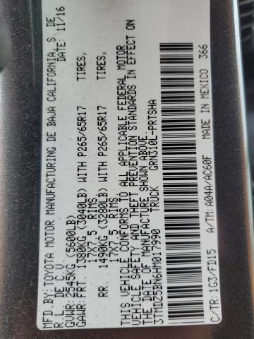 2017 TOYOTA TACOMA DOU - 3TMDZ5BN6HM017990