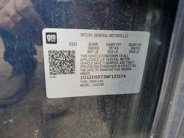 2022 CHEVROLET MALIBU LT - 1G1ZD5ST3NF123174