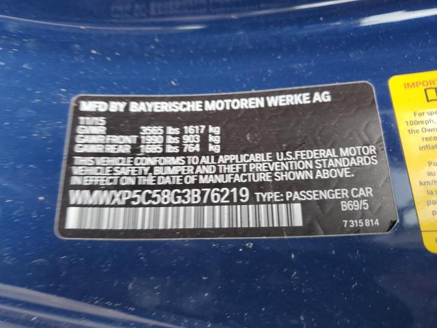 2016 MINI COOPER WMWXP5C58G3B76219